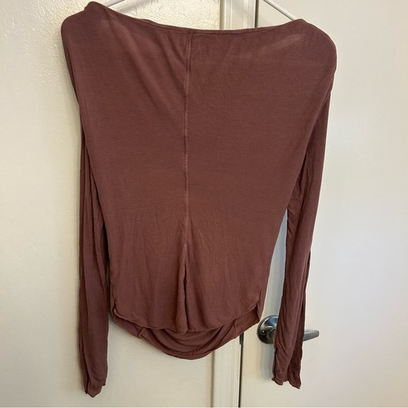 Free People Intimately Night We Met Long Sleeve Top Brown Size Small Soft - Picture 8 of 9